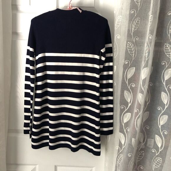 Zara knit sweater striped top side buttons tunic, size small - Picture 9 of 9